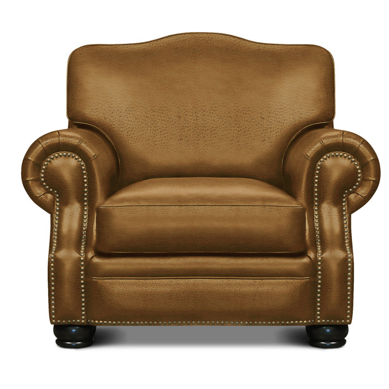Royale Leather Club Chair, Spruce (Cartier), Nutmeg, Yes