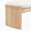 Repose-pieds en bois d'hévéa, siège pratique pour la chambre à coucher et le salon