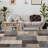 5' X 8' Grey Patchwork Power Loom Stain Resistant Area Rug