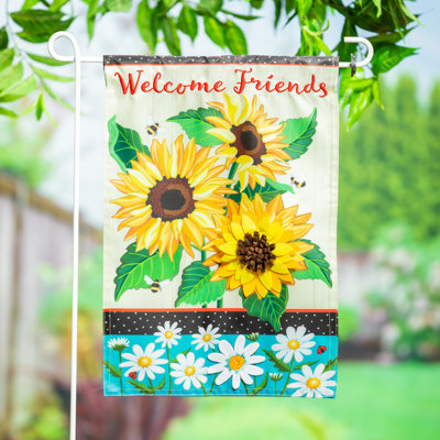 Sanisha Double Sided 18'' H x 12.5'' W Polyester Garden Flag