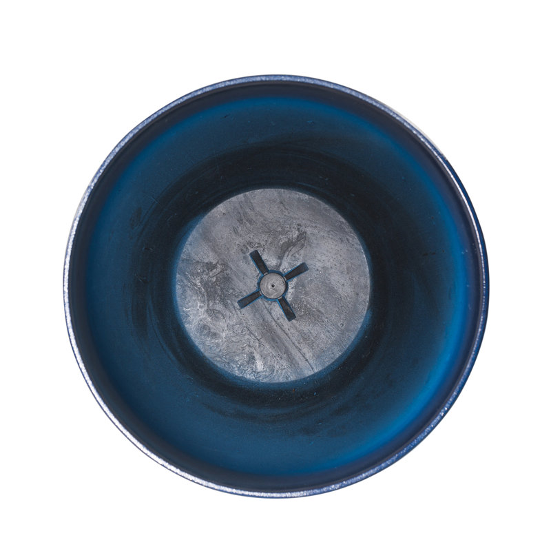 Cobalt Blue Tall Faux Ceramic Planter Set