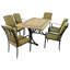 CHARLESTON Stone Dining Table with 6 ASCOT DELUXE Chairs Garden Set