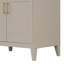 [Vidéo] Meuble-lavabo de 76 cm avec lavabo en céramique, pieds en bois massif, portes doubles à fermeture amortie et tiroir basculant, tablette intérieure réglable, rangements intégrés aux portes