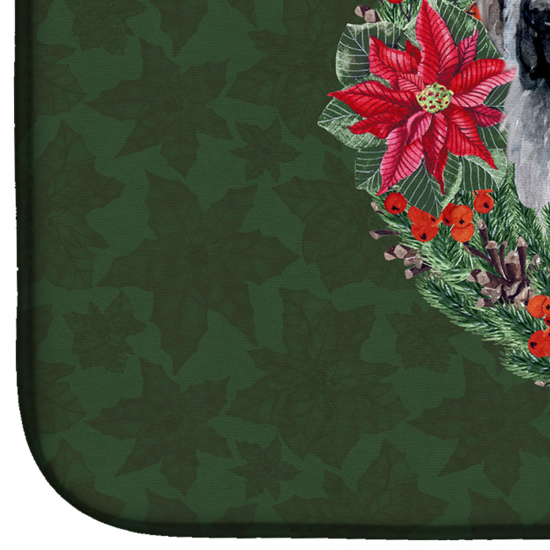 Tapis de séchage en couronne de poinsetta moscow chien