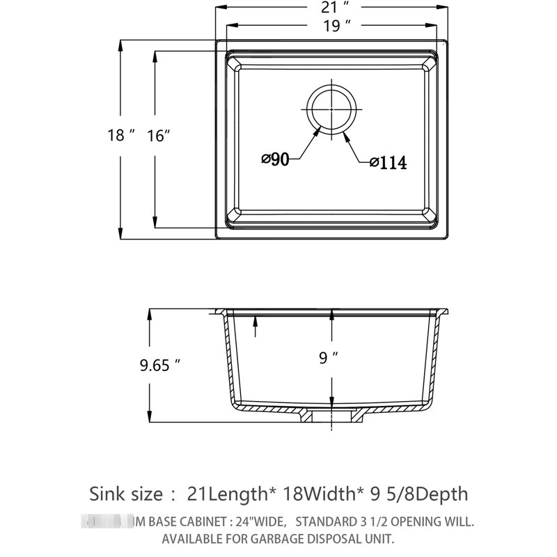 White 21X18" Granite Composite Quartz Workstation Sink For Kitchen, Undermount Style, Smooth And , Dirt - , Quiet Use, Package With Rack, Strainers, Grid, Board Installation Guide Kitchen Sink, High
