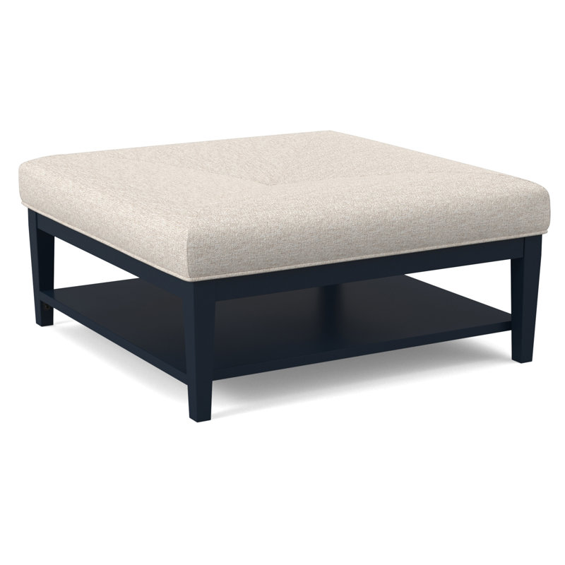 Hammond Square Ottoman, Gray Sugar Performance; 0863-84, Stone Hearth Finish