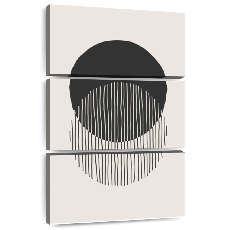 Avery - cercles noirs abstraits, H 65 po x l 42 po