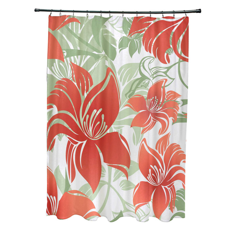 Rideau de douche simple Vathylakas, Rouge