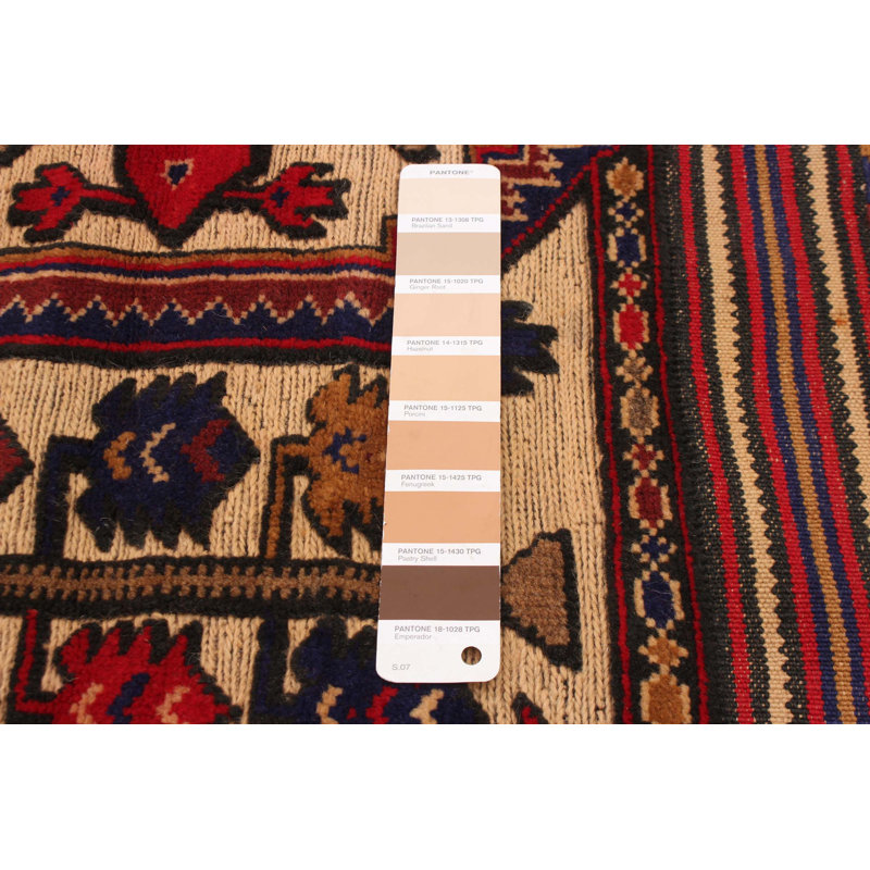 Tapis tadjik brun clair 4 pi 1 po x 6 pi 0 po