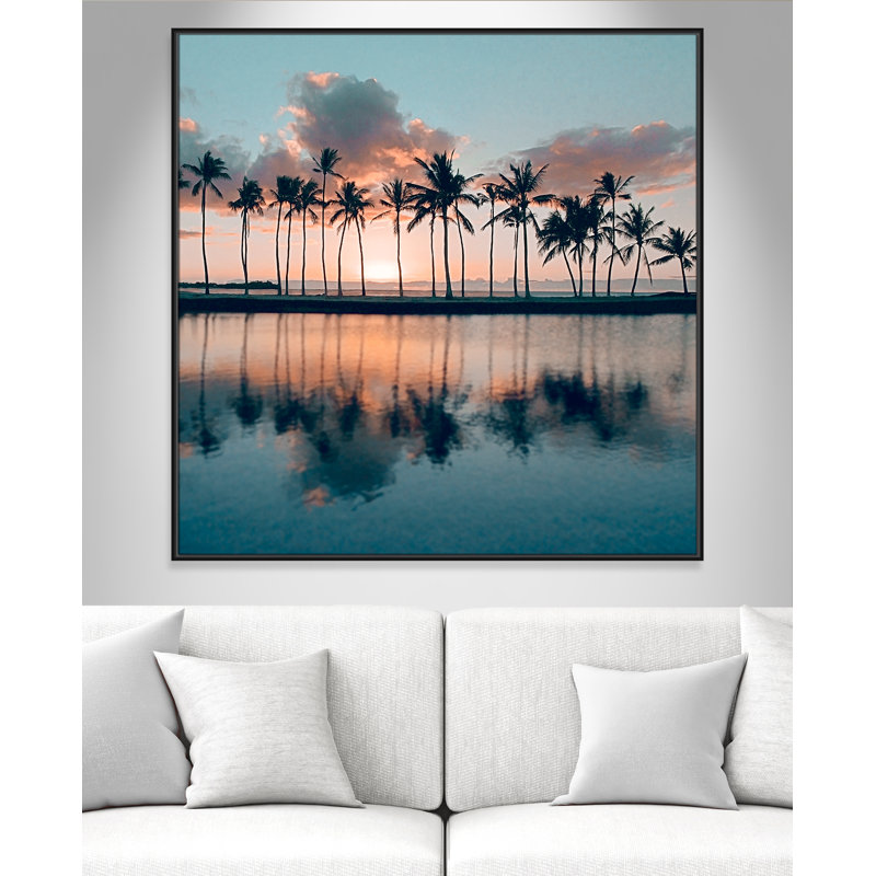 «Big Island Palms» par Danita Delimont, H 46,5 po x l 46,5 po x P 2 po, Noir