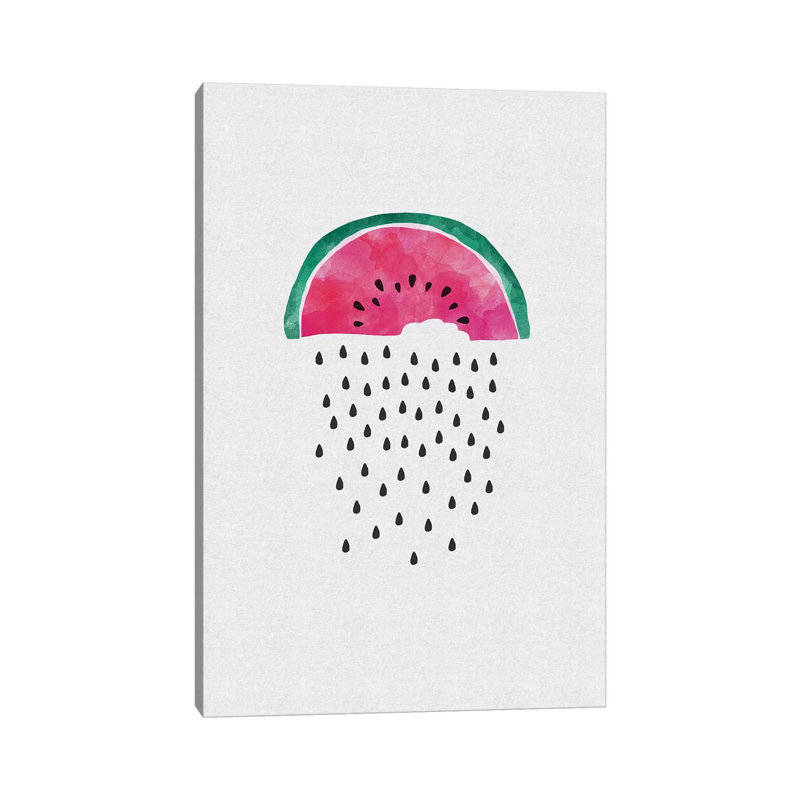 Watermelon Rain by Orara Studio - Wrapped Canvas Print, 101.6 cm H x 66.04 cm W x 1.91 cm D