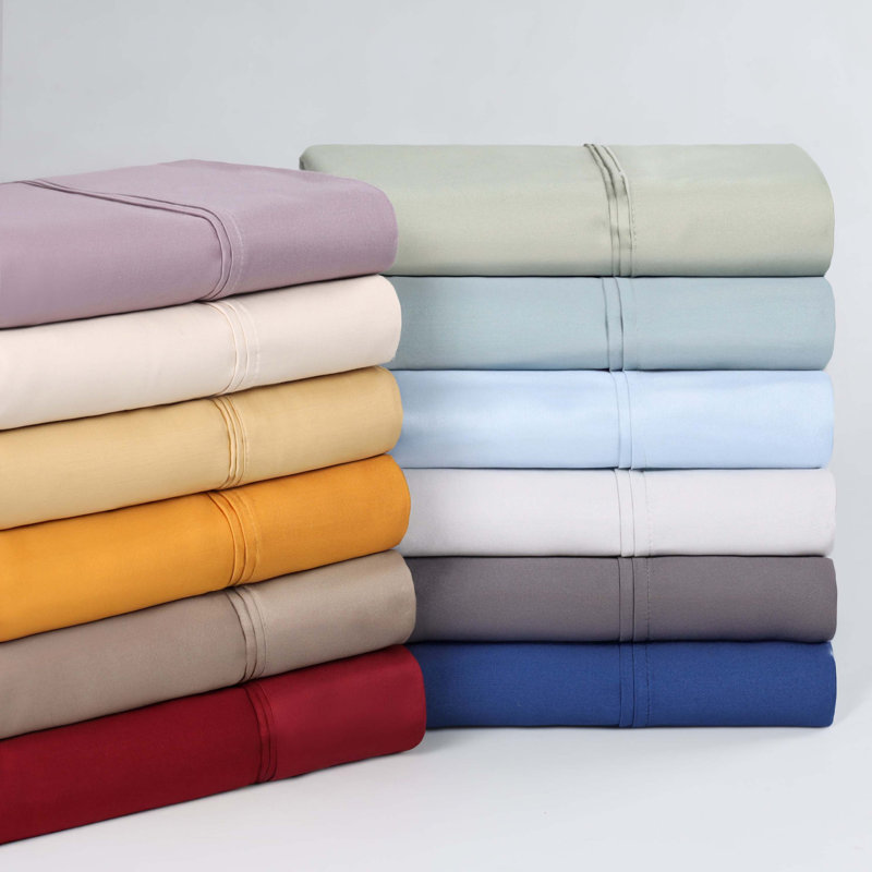 Geometric Embroidered Scroll 1200 Thread Count Certified Egyptian Cotton Bed Sheet Set, King, White