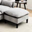 Convertible avec rangement - beige 3 pour le salon, la chambre à coucher, le bureau, le tissu confortable et compact, en métal en forme de L dans la construction robuste du bureau-780775304