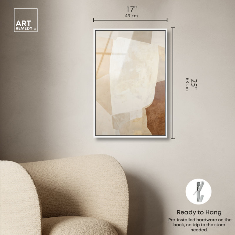 «Sediment Layers II», reproduction murale encadrée par Art Remedy, cadre blanc, 16 x 24, H 25 po x l 17 po, White Frame