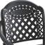 Chaises de salle à manger d'extérieur en fonte d'aluminium - Structure noire avec - Coussins de protection pour chaise de patio et siège moelleux