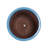 3 Flower Ceramic Flowerpot, Antique Blue, Weather-, Drainage Hole, Functional Appearance Three Ceramic Flowerpots In Antique Blue For Indoor And Outdoor Spaces - Heat-, With Built-In Drainage A Sleek-698834475