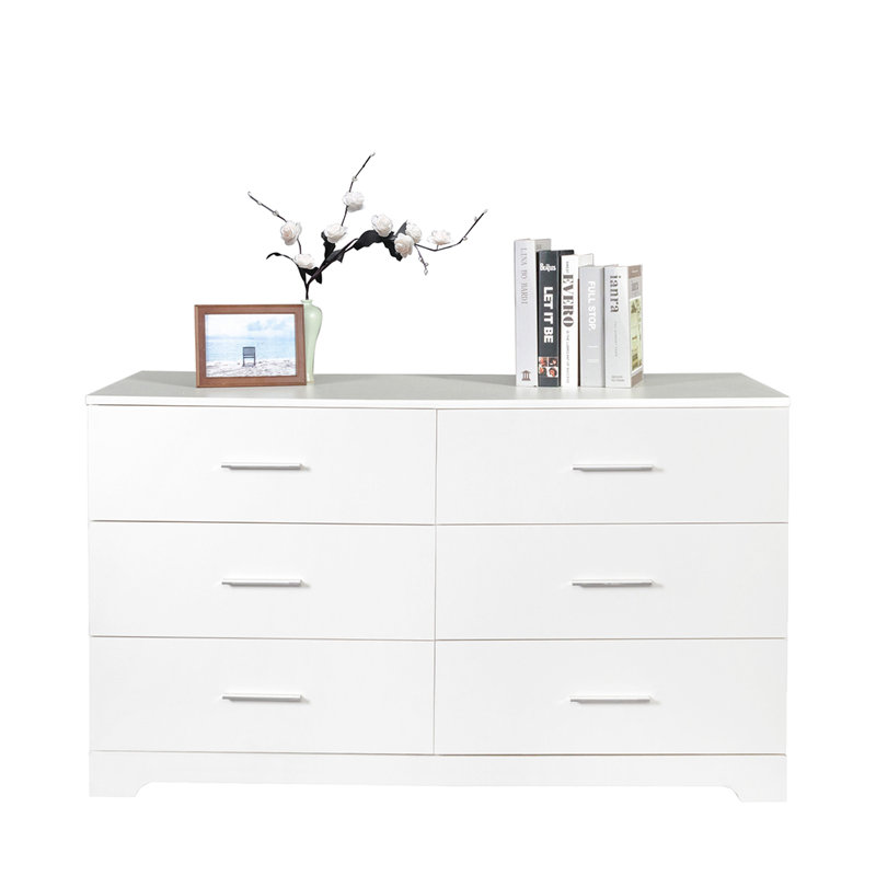 47.2 " W 6 - Drawer Dresser, White
