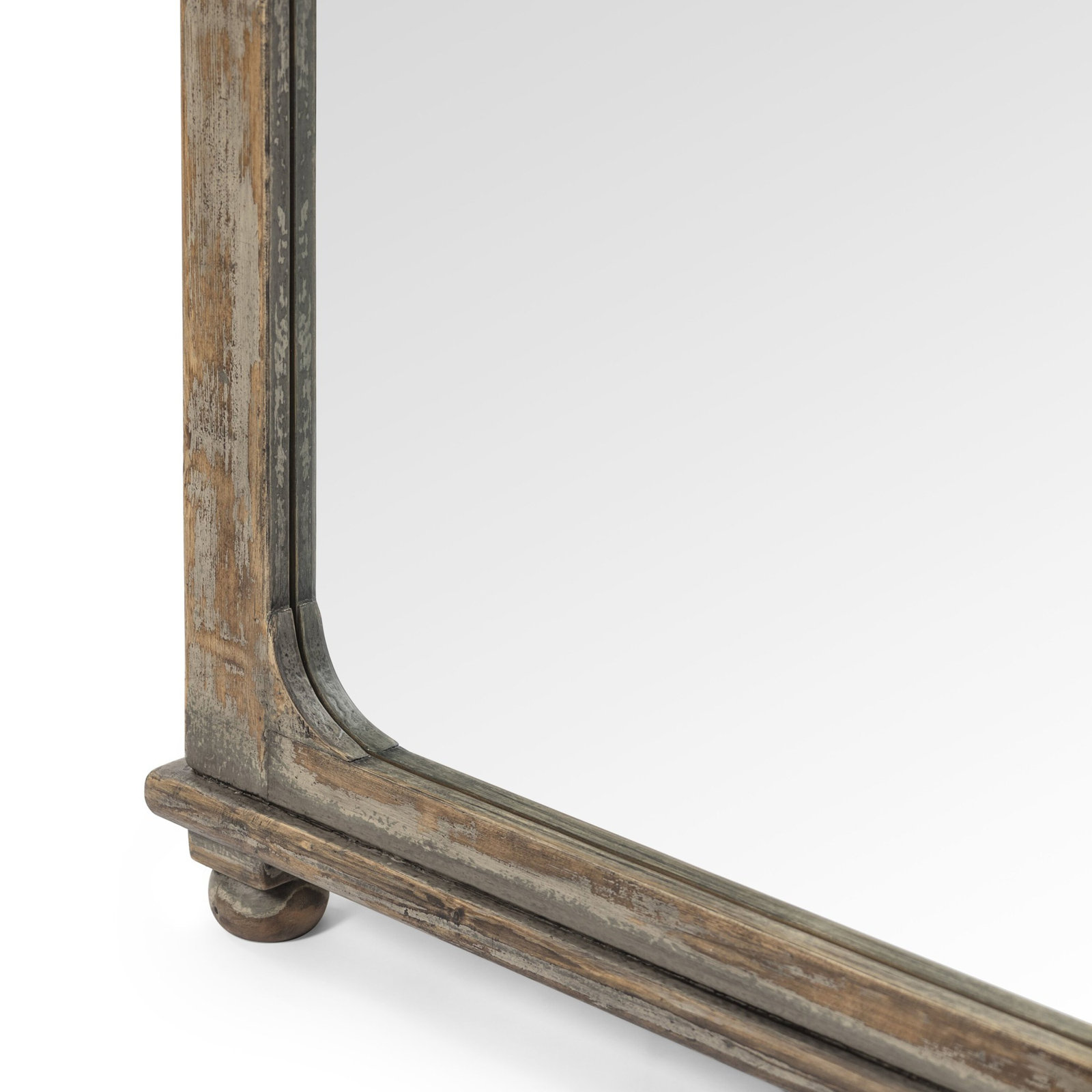Orleans Floor Mirror, Blue Antiqued Pine