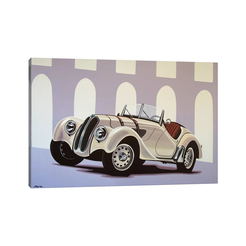 BMW 328 Roadster 1936 1 Piece Wrapped Canvas Wall Art, 45.72cm H x 66.04cm W x 1.9cm D