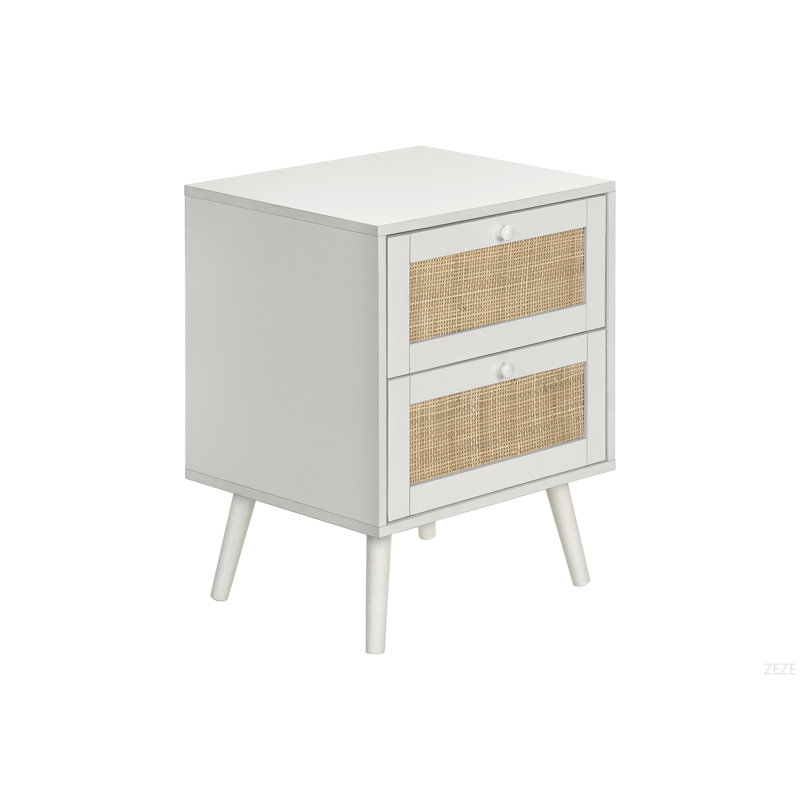 Table d'appoint, table d'appoint, bout, chambre à coucher, salon, table de chevet, tiroir de rangement, stratifié, moderne, contemporain