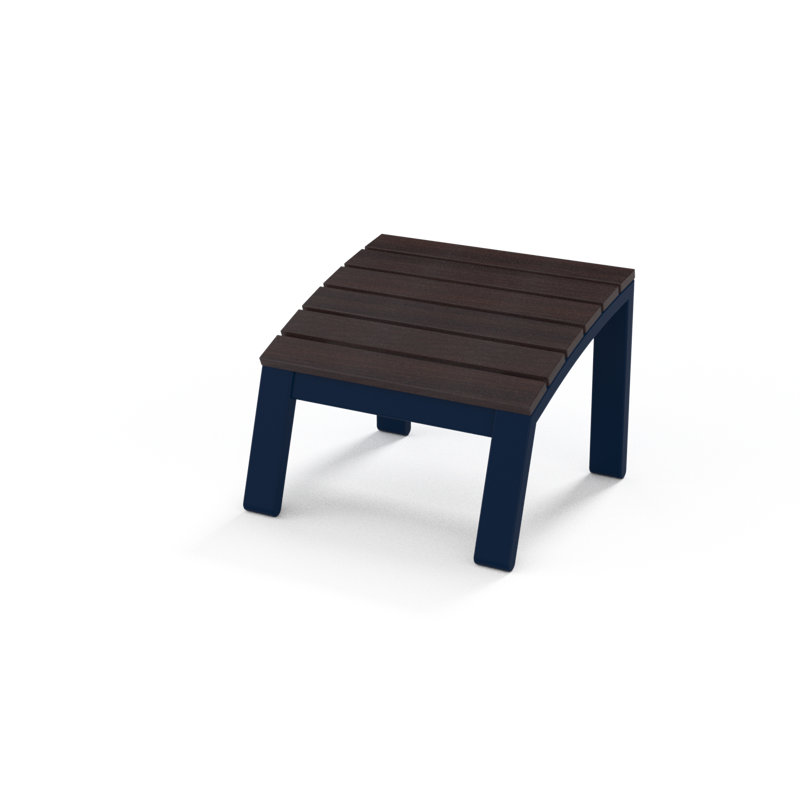 Newport Outdoor Ottoman, Chestnut, Snow