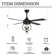 52" 4-Blade Reversible Ceiling Fan With Remote Control And Light Kit Included