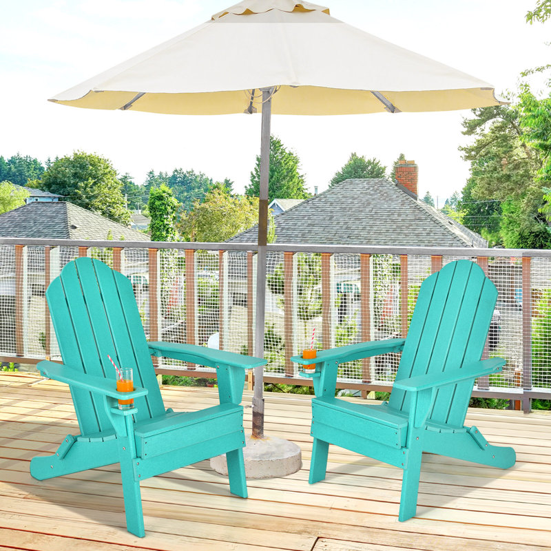 Outdoor Adirondack Chair, Turquoise
