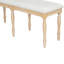 Banc rembourré pour salle à manger, conception rétro, 50,4 pouces, 6 pieds solides, capacité de 330 lb, aspect naturel du bois vieilli