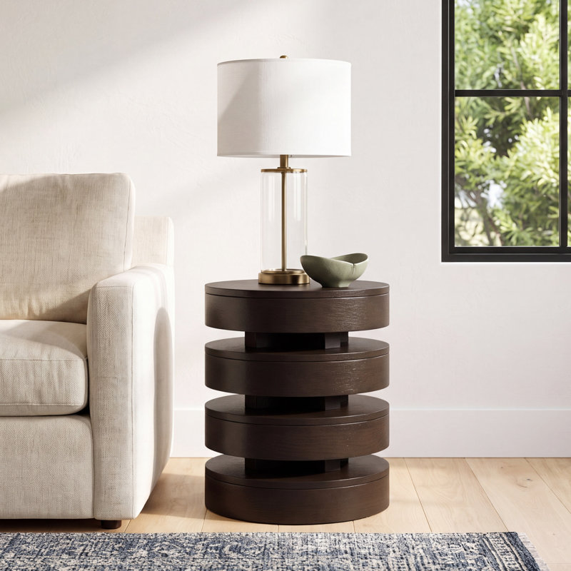 Delwyn End Table, Espresso Wood