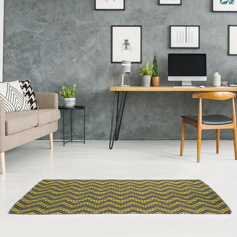 Chenille Chevron Indoor Rug, Rectangle 5' x 7'