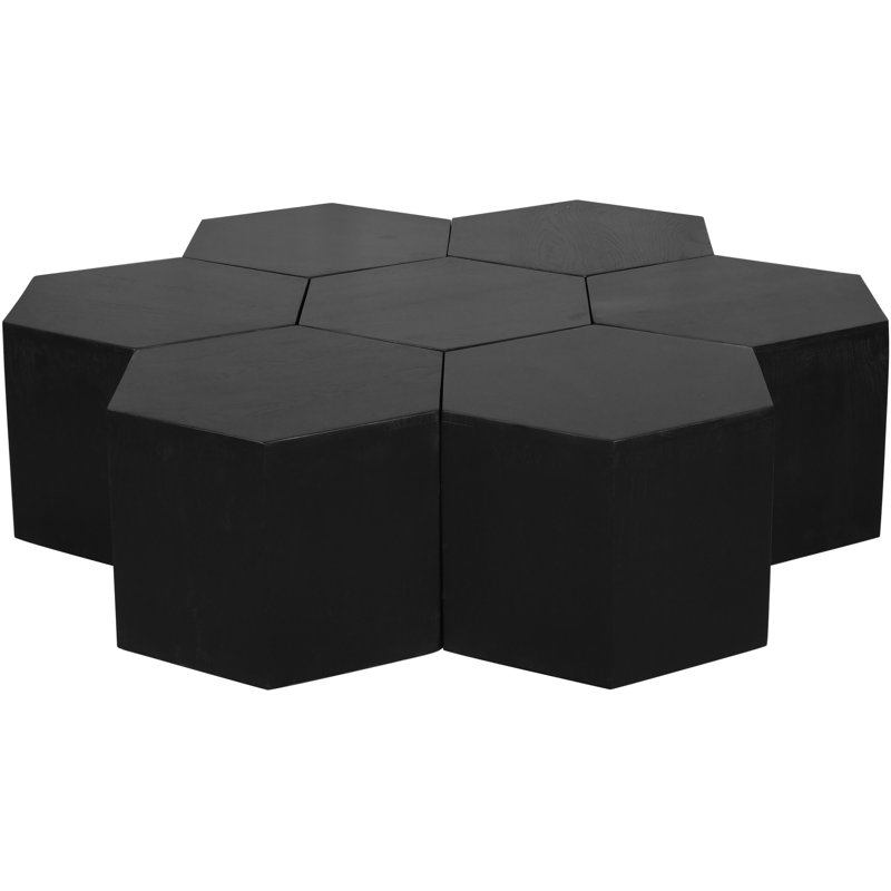 6 tables de bout en bois massif Hortensa