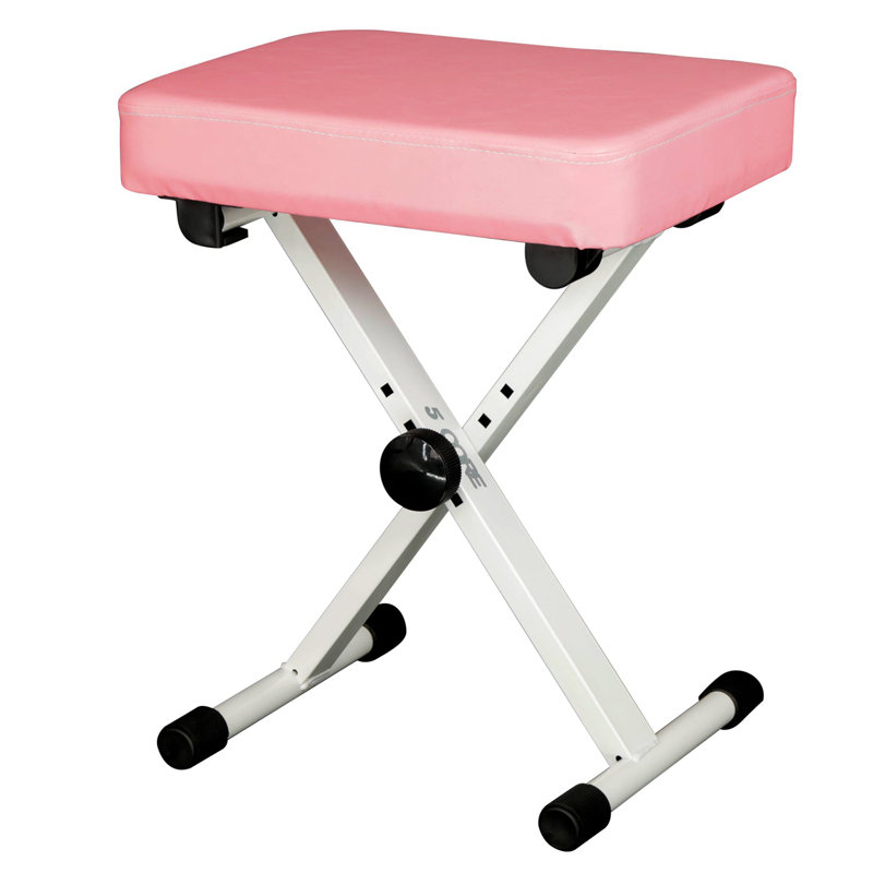 5 Core Keyboard Bench 3" Padded Cushioned Piano Stool Height Adjustable Guitar Seat Folding Portable