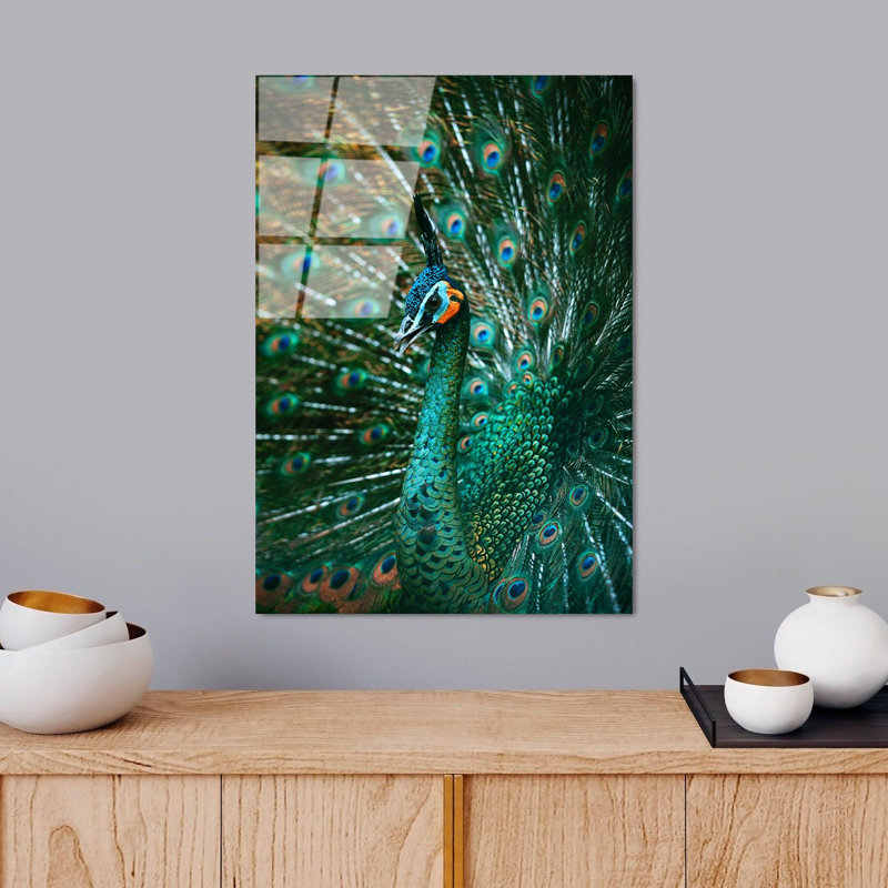 Élégante peinture décorative en verre trempé de 19,7 po x 27,6 po | 100% verre trempé, épaisseur: 0,16 pouce | Parfait pour la décoration intérieure, le salon et le bureau | Superbe œuvre d'art avec une esthétique moderne
