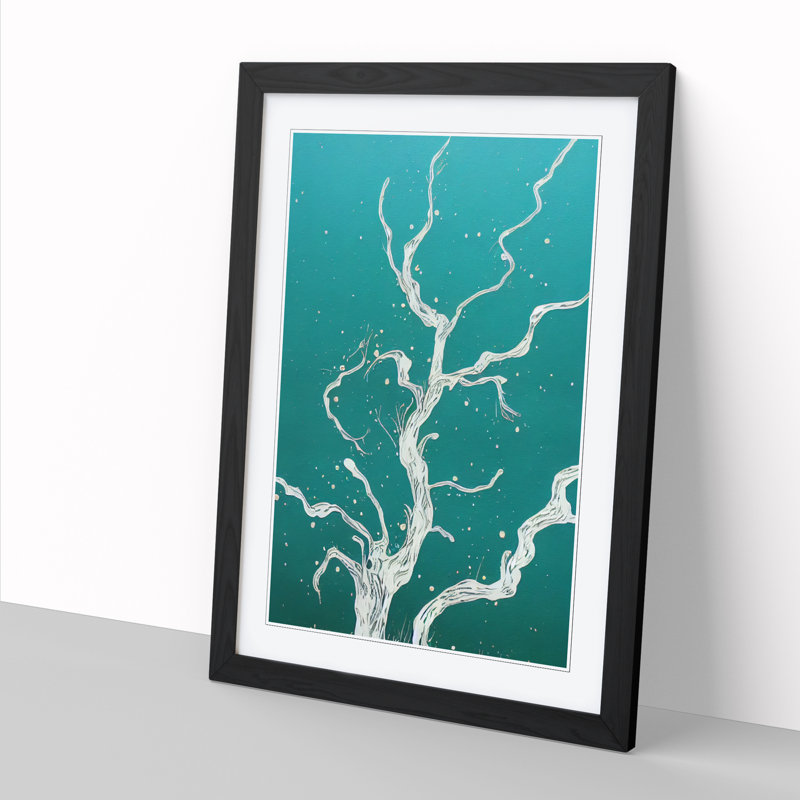 Tree Branches - Single Picture Frame Print, 46cm H x 34cm W x 2cm D, Walnut
