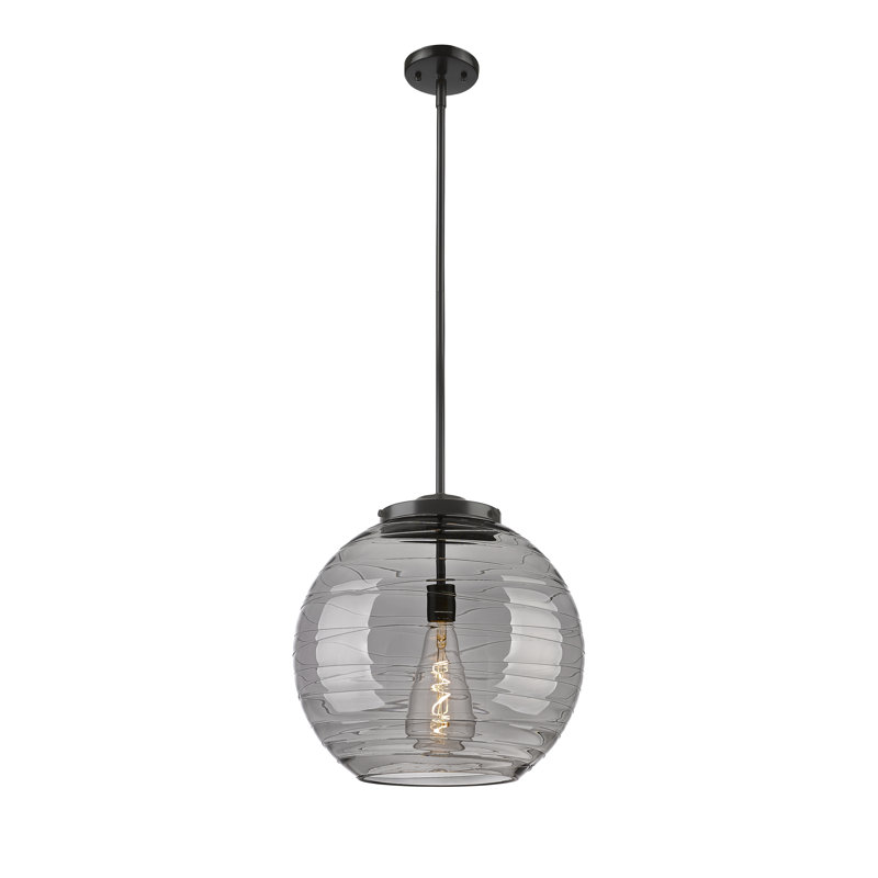 Luminaire suspendu 1 lumière Ellington, H 17,13 po x l 15,75 po x P 15,75 po, Noir mat