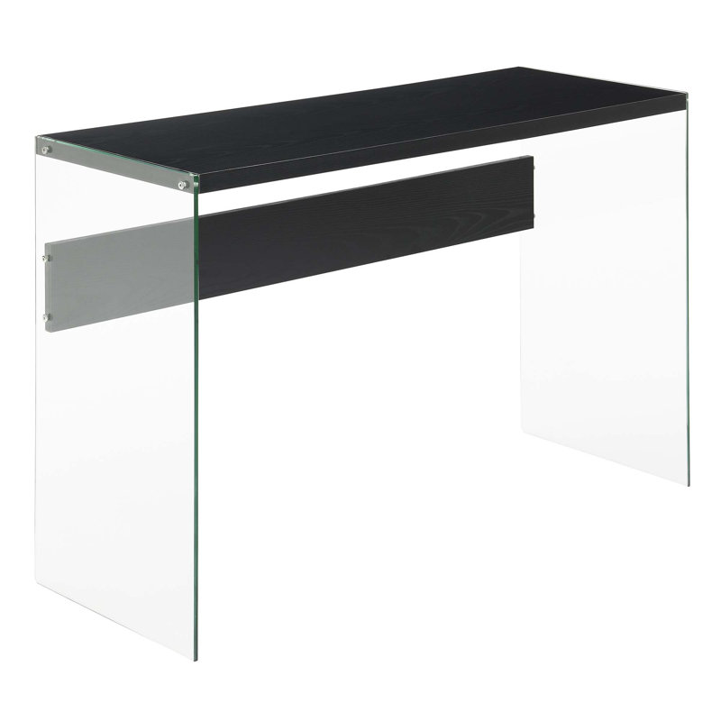 Console de 44 po avec cadre en verre Allegonda, Noir