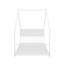 Lit simple robuste avec structure en métal, conception moderne pour chambre d'enfant