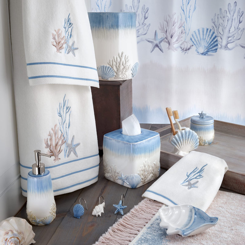 Couvre-boîte à mouchoirs, accessoires de maison en céramique, accessoires de salle de bain inspirés de la plage