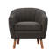Chaise d'appoint Mid-Century moderne en chenille 1pc-379170328