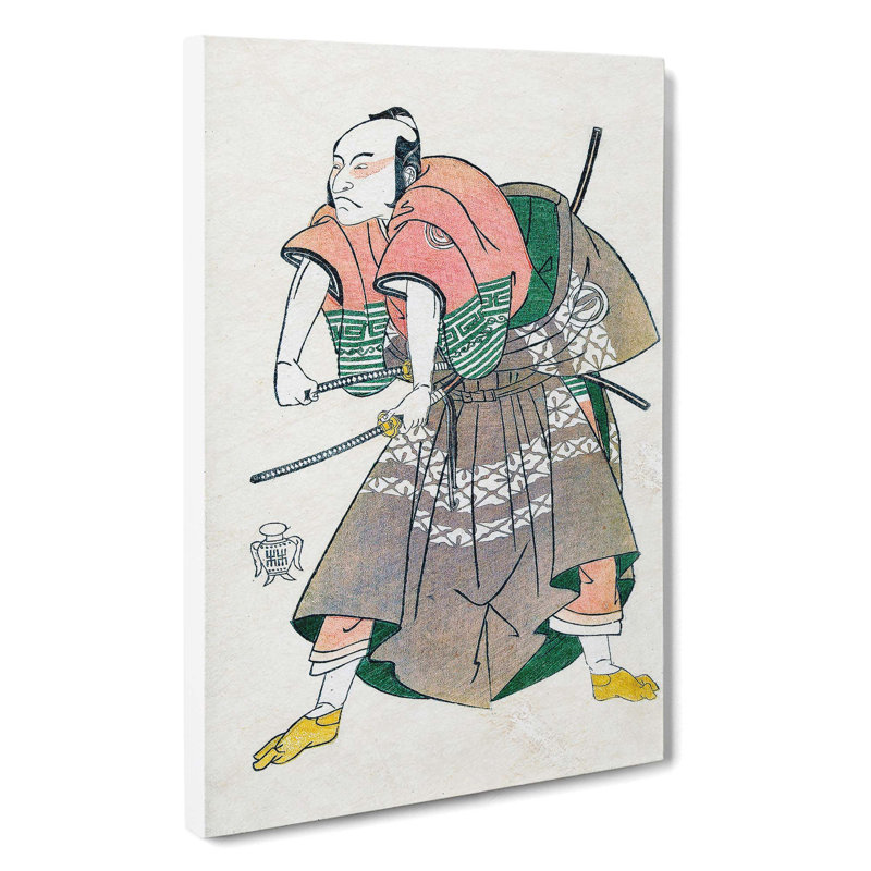Sawamura Sojuro II by Katsukawa Shunsho - Wrapped Canvas Painting, 60cm H x 40cm W x 3cm D