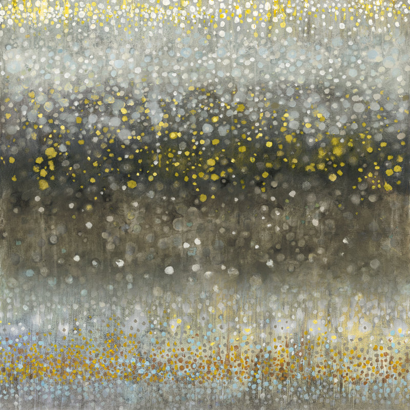«Abstract Rain» par Danhui Nai - photographie sur toile tendue, H 30 po x l 30 po, Cadre doré simple, Oui