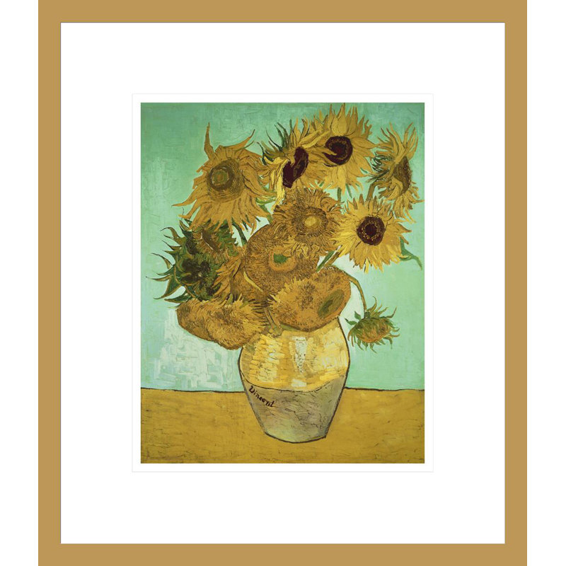 Tournesols par Vincent van Gogh, H 15,92 po x l 13,75 po