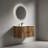 36" Wall-Mounted Bathroom Vanity With 3D Fluted Panel & Ceramic Integrated Sink
