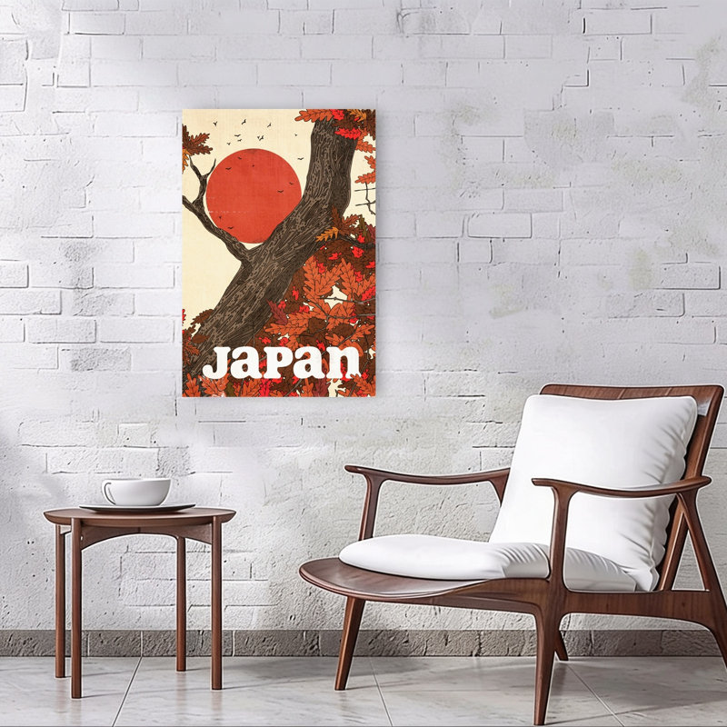 Reproduction d'art mural japonais, H 36 po x l 24 po