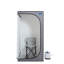 Portable Steam Grey Mini Plus - Spa personnel avec générateur et télécommande. Chaise pliable. Installation facile. Chauffage rapide. Ul accrédité. Tissu. 360 degrés. Element. Améliore la douceur de la peau