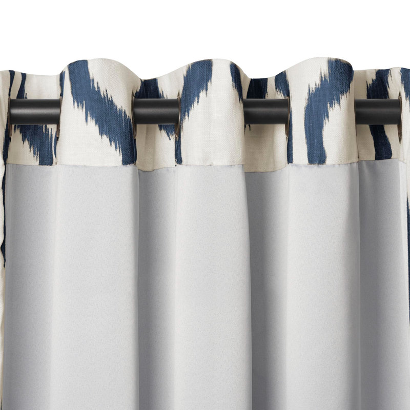Rideau de fenêtre à passe-tringle Clayburgh, Indigo, L 52 po x L 95 po
