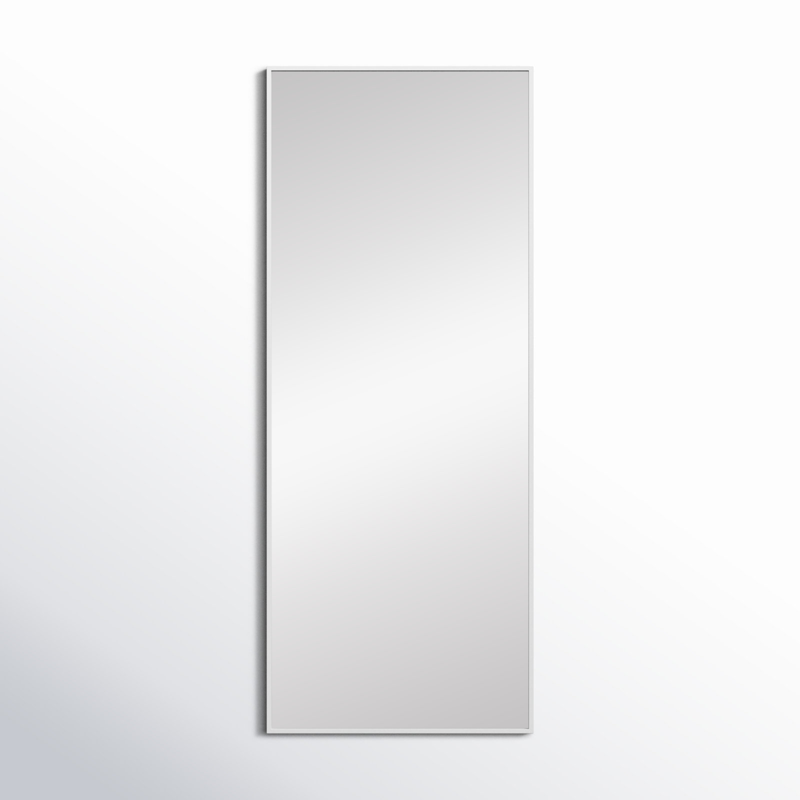Sabine Metal Rectangle Wall Mirror, 60" x 24", White