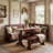 Heartlynn Classic Mahogany Finish Wooden Breakfast Nook With Hidden Storage Includes Corner Bench Dining Table And Bench-106913121