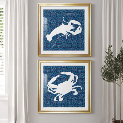 «Sea Patterner Lobster», ensemble de 2 reproductions d'impressions