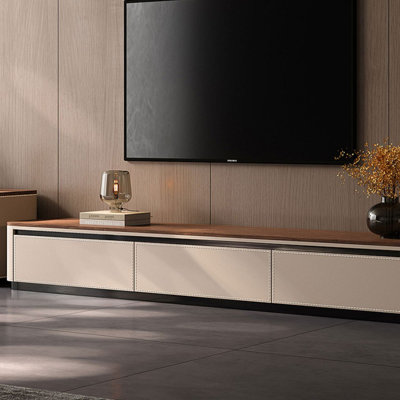 Meuble télé moderne en bois manufacturé beige
